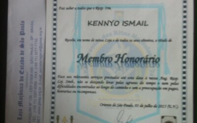 Agradecimento à Loja “Arautos dos Ritos Maçônicos”